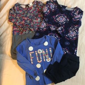 Girls 2T Long Sleeve Lot 2 Dresses 1 Outfit NWOT